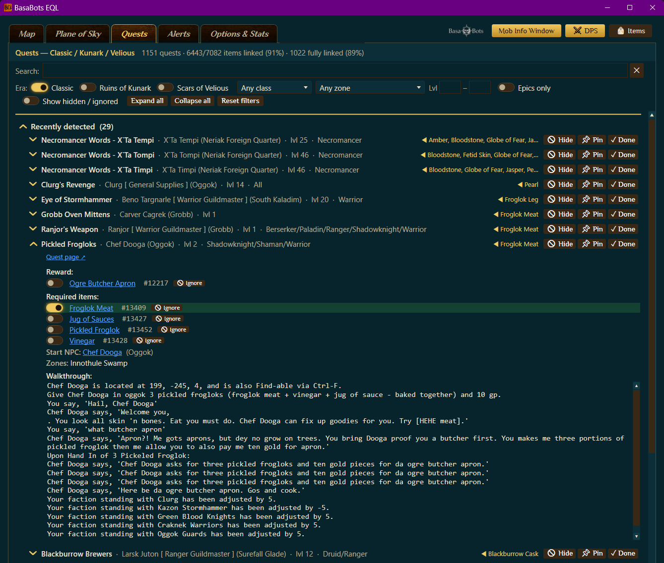 Quest browser and tracker